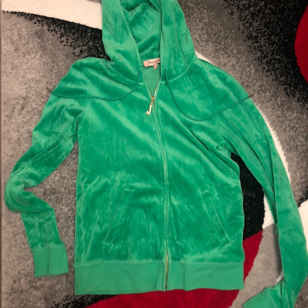 Juicy terry cloth hooded zip up